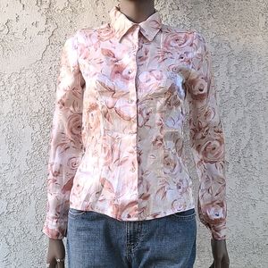 Vintage Floral Button Down Shirt